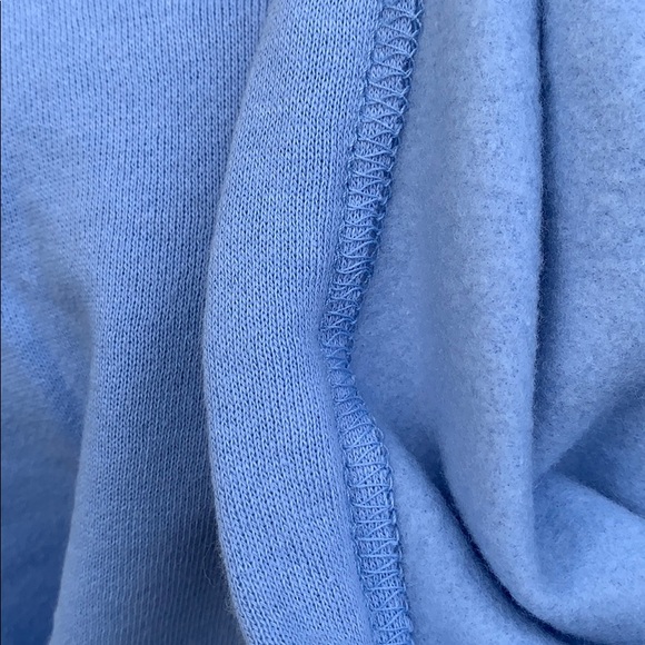 Blue Drawstring Hoodie Sweatshirt Tunic Top - Picture 5 of 8
